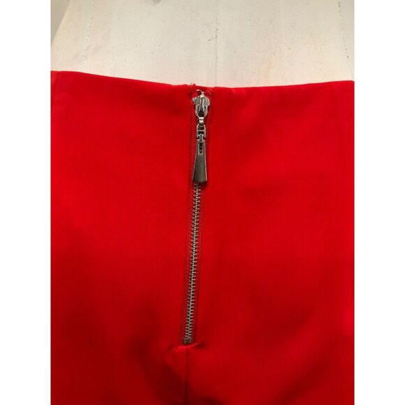 NBD x NAVEN Red Floral Appliqué Zip-Up Short Shorts, Size M - Picture 5 of 7